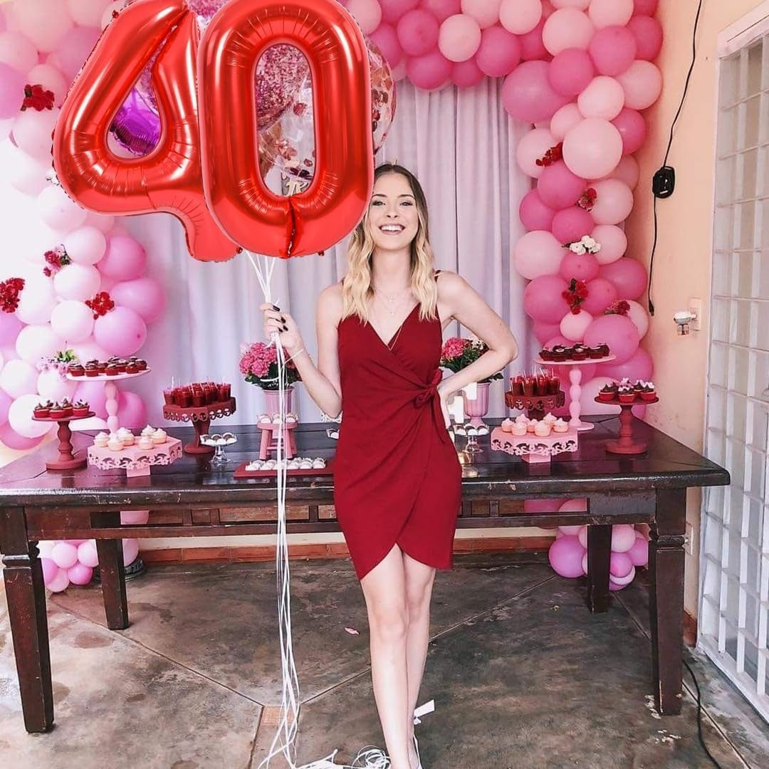 Balon Din Folie Metalizata, Figurina Cifra, Tema Aniversare 40 Cm, Ambalaj Individual, Pai Inclus, Umflare Cu Aer Sau Heliu, Cifra 4 - vivimall.ro