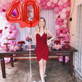 Balon Din Folie Metalizata, Figurina Cifra, Tema Aniversare 40 Cm, Ambalaj Individual, Pai Inclus, Umflare Cu Aer Sau Heliu, Cifra 4 - vivimall.ro
