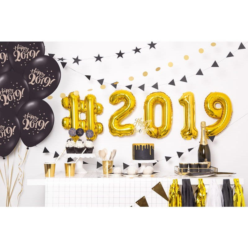 Balon Din Folie Metalizata, Figurina Cifra, Tema Aniversare 40 Cm, Ambalaj Individual, Pai Inclus, Umflare Cu Aer Sau Heliu, Cifra 0