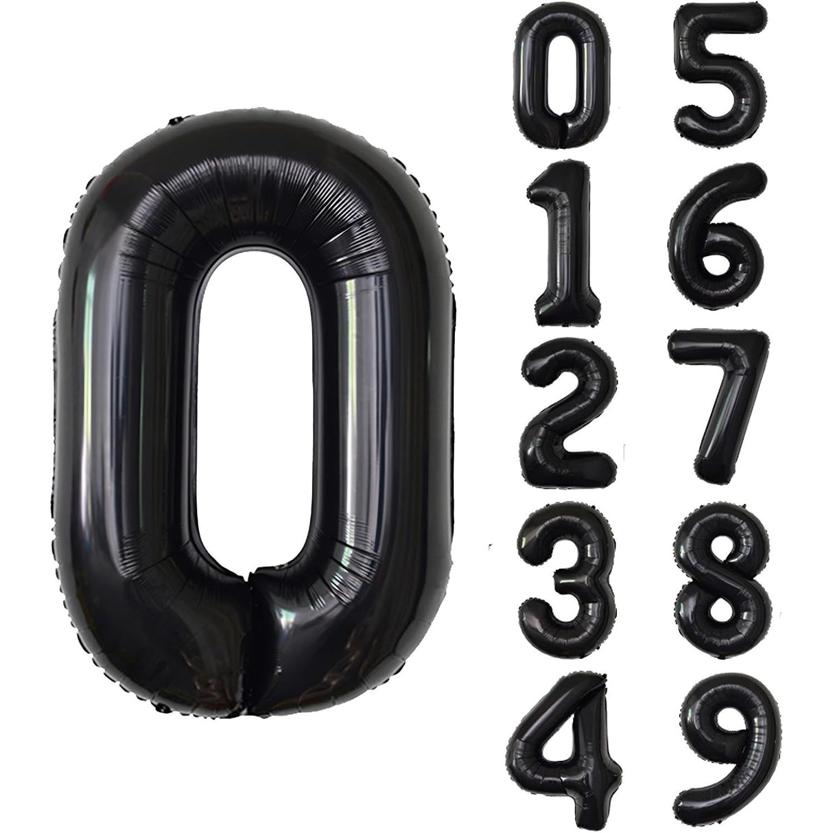 Balon Din Folie Metalizata, Figurina Cifra, Tema Aniversare 40 Cm, Ambalaj Individual, Pai Inclus, Umflare Cu Aer Sau Heliu, Cifra 0 - vivimall.ro