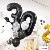 Balon Din Folie Metalizata, Figurina Cifra, Tema Aniversare 40 Cm, Ambalaj Individual, Pai Inclus, Umflare Cu Aer Sau Heliu, Cifra 0 - vivimall.ro