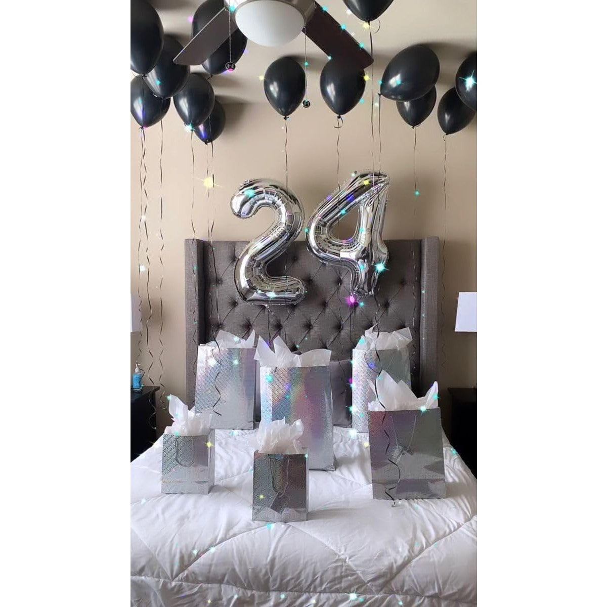 Balon Din Folie Metalizata, Figurina Cifra, Tema Aniversare 40 Cm, Ambalaj Individual, Pai Inclus, Umflare Cu Aer Sau Heliu, Cifra 2 - vivimall.ro