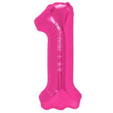 Balon Din Folie Metalizata, Figurina Cifra, Tema Aniversare 40 Cm, Ambalaj Individual, Pai Inclus, Umflare Cu Aer Sau Heliu, Cifra 1