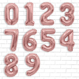 Balon Din Folie Metalizata Figurina Cifra, Tema Aniversare 40 Cm, Ambalaj Individual, Pai Inclus, Umflare Cu Aer Sau Heliu, Rose Gold, Cifra 1 - vivimall.ro