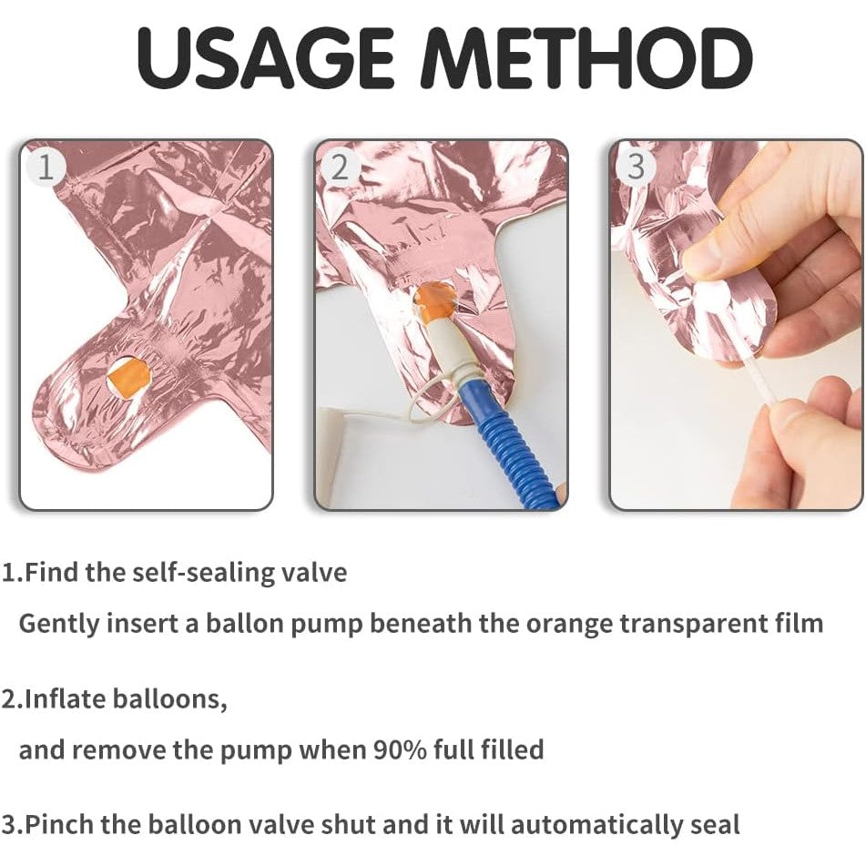 Balon Din Folie Metalizata Figurina Cifra, Tema Aniversare 40 Cm, Ambalaj Individual, Pai Inclus, Umflare Cu Aer Sau Heliu, Rose Gold, Cifra 2 - vivimall.ro