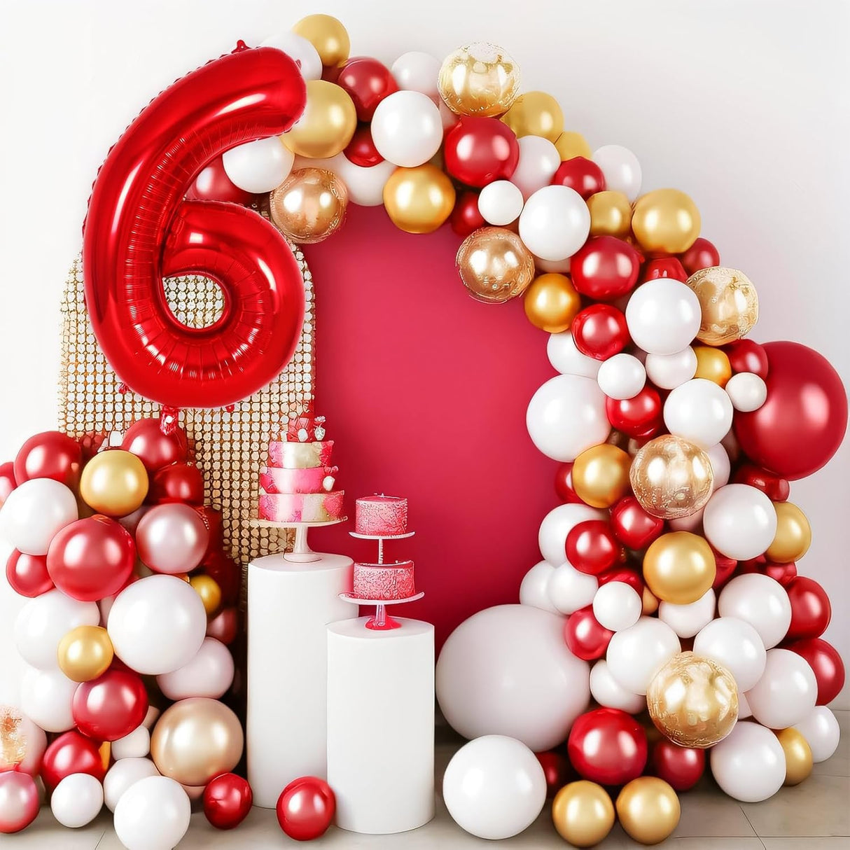 Balon Din Folie Metalizata, Figurina Cifra, Tema Aniversare 80 Cm, Ambalaj Individual, Pai Inclus, Umflare Cu Aer Sau Heliu, Cifra 6 - vivimall.ro