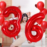 Balon Din Folie Metalizata, Figurina Cifra, Tema Aniversare 80 Cm, Ambalaj Individual, Pai Inclus, Umflare Cu Aer Sau Heliu, Cifra 6 - vivimall.ro