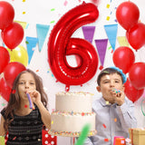 Balon Din Folie Metalizata, Figurina Cifra, Tema Aniversare 80 Cm, Ambalaj Individual, Pai Inclus, Umflare Cu Aer Sau Heliu, Cifra 6