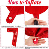 Balon Din Folie Metalizata, Figurina Cifra, Tema Aniversare 80 Cm, Ambalaj Individual, Pai Inclus, Umflare Cu Aer Sau Heliu, Cifra 7