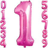 Balon Din Folie Metalizata, Figurina Cifra, Tema Aniversare 80 Cm, Ambalaj Individual, Pai Inclus, Umflare Cu Aer Sau Heliu, Cifra 1