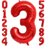 Balon Din Folie Metalizata, Figurina Cifra, Tema Aniversare 80 Cm, Ambalaj Individual, Pai Inclus, Umflare Cu Aer Sau Heliu, Cifra 3