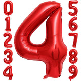 Balon Din Folie Metalizata, Figurina Cifra, Tema Aniversare 80 Cm, Ambalaj Individual, Pai Inclus, Umflare Cu Aer Sau Heliu, Cifra 4