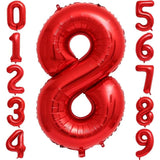Balon Din Folie Metalizata, Figurina Cifra, Tema Aniversare 80 Cm, Ambalaj Individual, Pai Inclus, Umflare Cu Aer Sau Heliu, Cifra 8