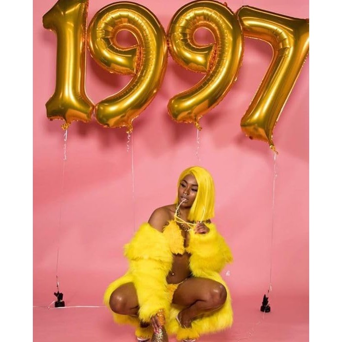 Balon Din Folie Metalizata, Figurina Cifra, Tema Aniversare 80 Cm, Ambalaj Individual, Pai Inclus, Umflare Cu Aer Sau Heliu, Cifra 7