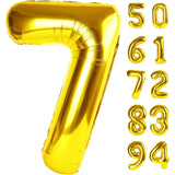 Balon Din Folie Metalizata, Figurina Cifra, Tema Aniversare 80 Cm, Ambalaj Individual, Pai Inclus, Umflare Cu Aer Sau Heliu, Cifra 7