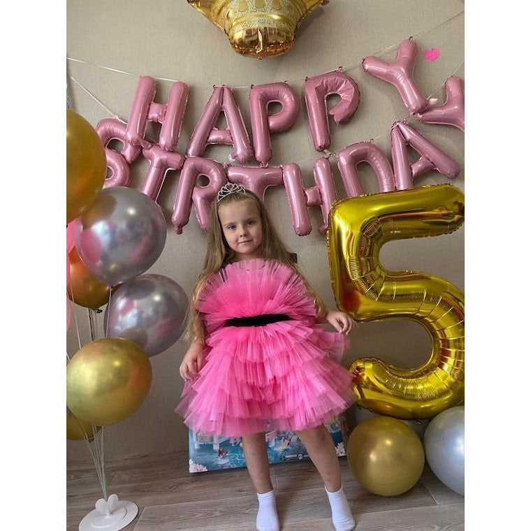 Balon Din Folie Metalizata, Figurina Cifra, Tema Aniversare 80 Cm, Ambalaj Individual, Pai Inclus, Umflare Cu Aer Sau Heliu, Cifra 5