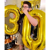 Balon Din Folie Metalizata, Figurina Cifra, Tema Aniversare 80 Cm, Ambalaj Individual, Pai Inclus, Umflare Cu Aer Sau Heliu, Cifra 0