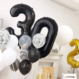 Balon Din Folie Metalizata, Figurina Cifra, Tema Aniversare 80 Cm, Ambalaj Individual, Pai Inclus, Umflare Cu Aer Sau Heliu, Cifra 3 - vivimall.ro