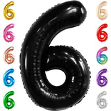 Balon Din Folie Metalizata, Figurina Cifra, Tema Aniversare 80 Cm, Ambalaj Individual, Pai Inclus, Umflare Cu Aer Sau Heliu, Cifra 6 - vivimall.ro
