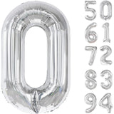 Balon Din Folie Metalizata, Figurina Cifra, Tema Aniversare 80 Cm, Ambalaj Individual, Pai Inclus, Umflare Cu Aer Sau Heliu, Cifra 0 - vivimall.ro
