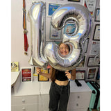 Balon Din Folie Metalizata, Figurina Cifra, Tema Aniversare 80 Cm, Ambalaj Individual, Pai Inclus, Umflare Cu Aer Sau Heliu, Cifra 1 - vivimall.ro
