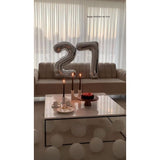 Balon Din Folie Metalizata, Figurina Cifra, Tema Aniversare 80 Cm, Ambalaj Individual, Pai Inclus, Umflare Cu Aer Sau Heliu, Cifra 2 - vivimall.ro
