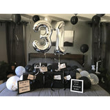 Balon Din Folie Metalizata, Figurina Cifra, Tema Aniversare 80 Cm, Ambalaj Individual, Pai Inclus, Umflare Cu Aer Sau Heliu, Cifra 3 - vivimall.ro