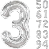 Balon Din Folie Metalizata, Figurina Cifra, Tema Aniversare 80 Cm, Ambalaj Individual, Pai Inclus, Umflare Cu Aer Sau Heliu, Cifra 3 - vivimall.ro