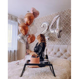 Balon Din Folie Metalizata, Figurina Cifra, Tema Aniversare 80 Cm, Ambalaj Individual, Pai Inclus, Umflare Cu Aer Sau Heliu, Cifra 4 - vivimall.ro
