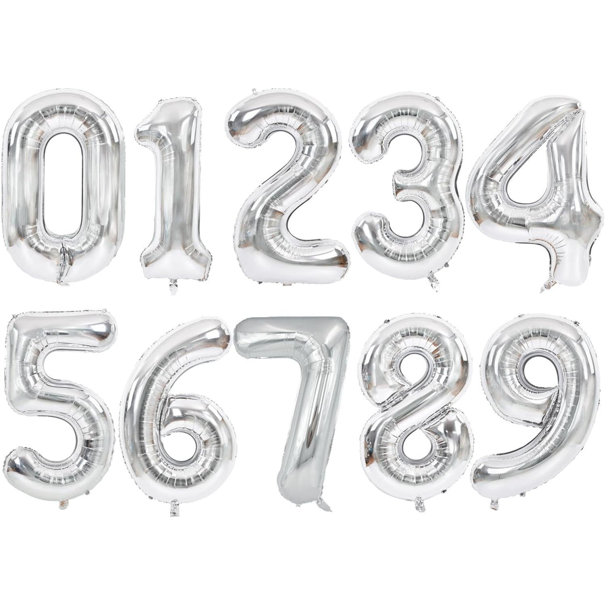 Balon Din Folie Metalizata, Figurina Cifra, Tema Aniversare 80 Cm, Ambalaj Individual, Pai Inclus, Umflare Cu Aer Sau Heliu, Cifra 7 - vivimall.ro
