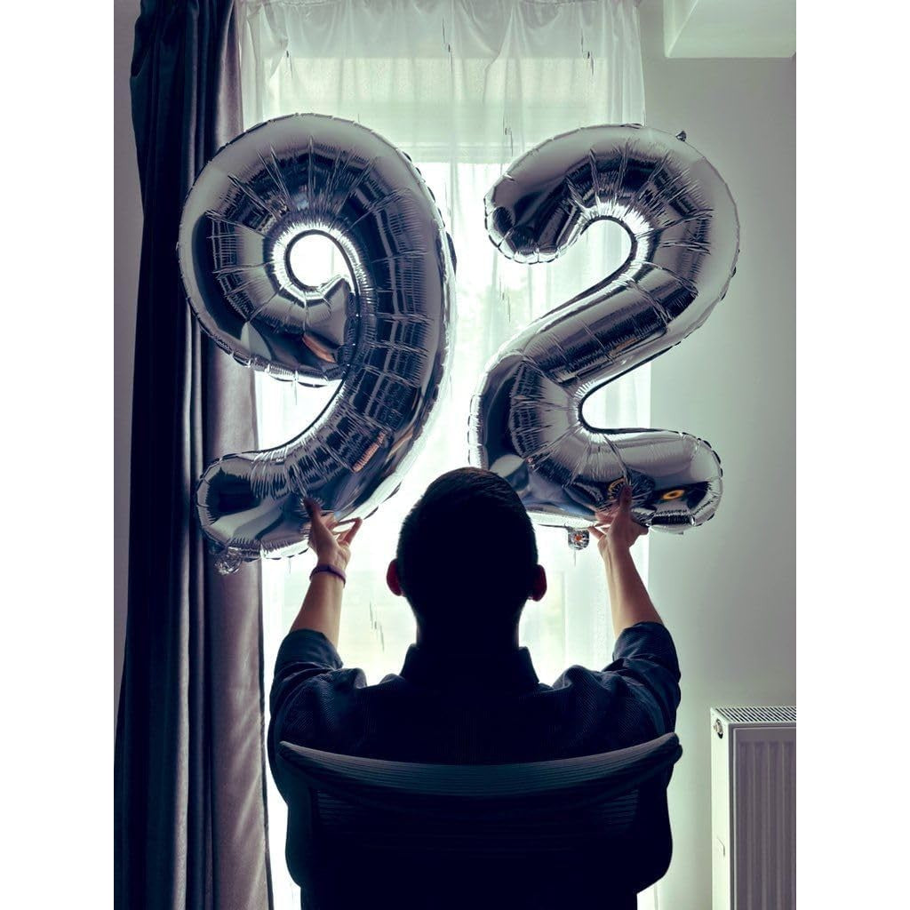 Balon Din Folie Metalizata, Figurina Cifra, Tema Aniversare 80 Cm, Ambalaj Individual, Pai Inclus, Umflare Cu Aer Sau Heliu, Cifra 9 - vivimall.ro