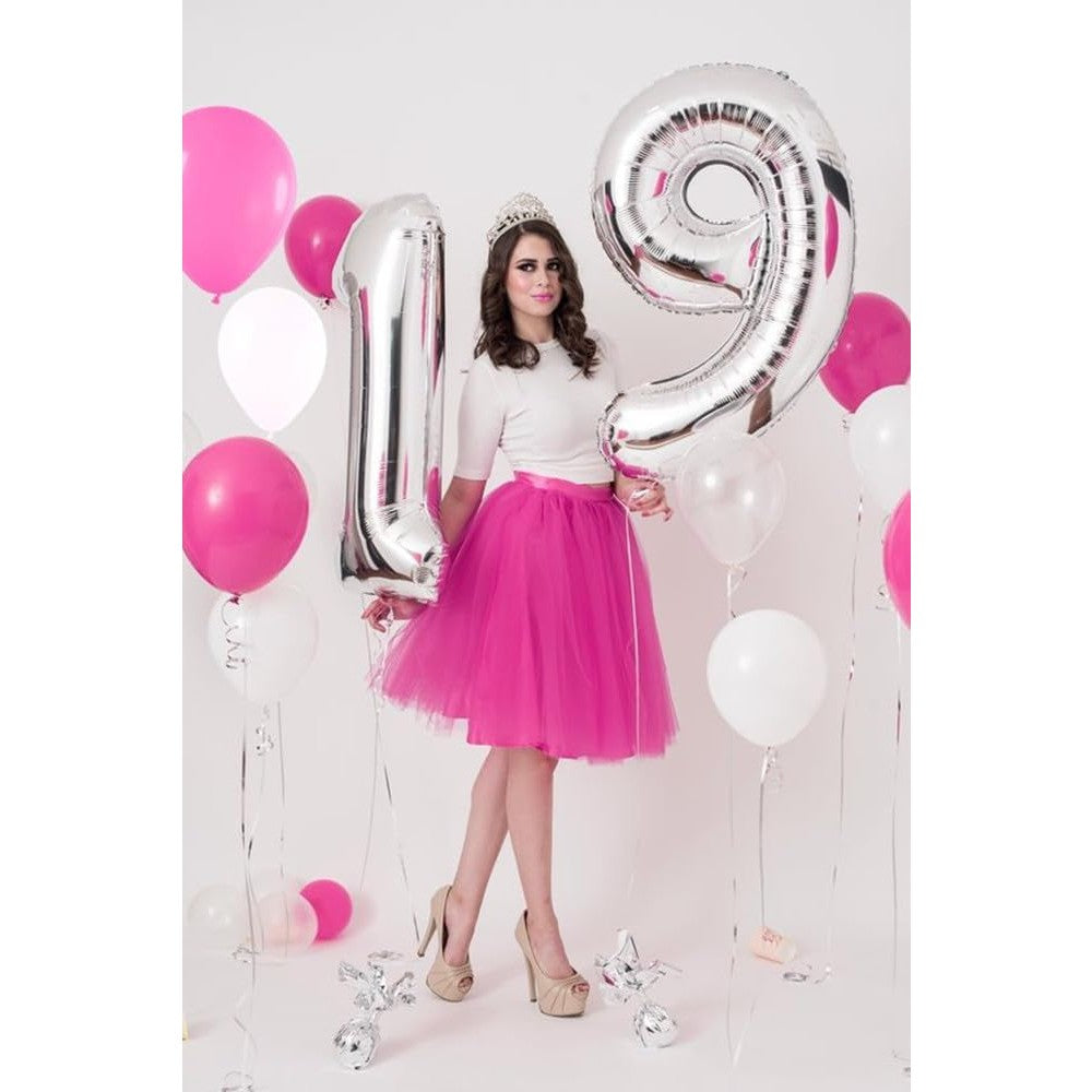 Balon Din Folie Metalizata, Figurina Cifra, Tema Aniversare 80 Cm, Ambalaj Individual, Pai Inclus, Umflare Cu Aer Sau Heliu, Cifra 9 - vivimall.ro