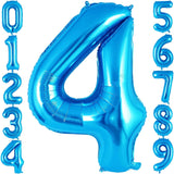 Balon Din Folie Metalizata, Figurina Cifra, Tema Aniversare 80 Cm, Ambalaj Individual, Pai Inclus, Umflare Cu Aer Sau Heliu, Cifra 4 - vivimall.ro