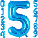 Balon Din Folie Metalizata, Figurina Cifra, Tema Aniversare 80 Cm, Ambalaj Individual, Pai Inclus, Umflare Cu Aer Sau Heliu, Cifra 5 - vivimall.ro