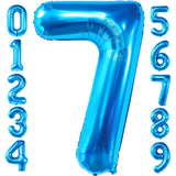 Balon Din Folie Metalizata, Figurina Cifra, Tema Aniversare 80 Cm, Ambalaj Individual, Pai Inclus, Umflare Cu Aer Sau Heliu, Cifra 7 - vivimall.ro