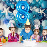 Balon Din Folie Metalizata, Figurina Cifra, Tema Aniversare 80 Cm, Ambalaj Individual, Pai Inclus, Umflare Cu Aer Sau Heliu, Cifra 8 - vivimall.ro