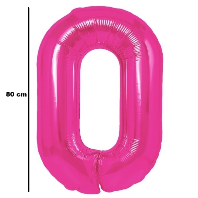 Balon Din Folie Metalizata, Figurina Cifra, Tema Aniversare 80 Cm, Ambalaj Individual, Pai Inclus, Umflare Cu Aer Sau Heliu, Cifra 0