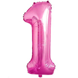 Balon Din Folie Metalizata, Figurina Cifra, Tema Aniversare 80 Cm, Ambalaj Individual, Pai Inclus, Umflare Cu Aer Sau Heliu, Cifra 1