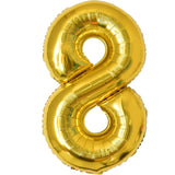 Balon Din Folie Metalizata, Figurina Cifra, Tema Aniversare 80 Cm, Ambalaj Individual, Pai Inclus, Umflare Cu Aer Sau Heliu, Cifra 8 - vivimall.ro