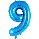 Balon Din Folie Metalizata, Figurina Cifra, Tema Aniversare 80 Cm, Ambalaj Individual, Pai Inclus, Umflare Cu Aer Sau Heliu, Cifra 9 - vivimall.ro