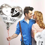 Balon Din Folie Metalizata, Figurina Inima, Tema Nunta, 45 Cm, Ambalaj Individual, Pai Inclus, Umflare Cu Aer Sau Heliu - vivimall.ro