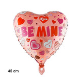 Balon Din Folie Metalizata, Figurina Inimioara, Tematica Iubire, 45 Cm, Ambalaj Individual, Pai Inclus, Umflare Cu Aer Sau Heliu - vivimall.ro