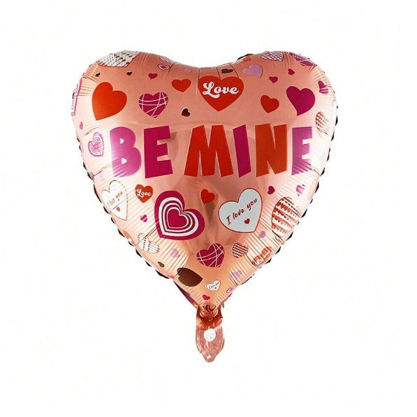 Balon Din Folie Metalizata, Figurina Inimioara, Tematica Iubire, 45 Cm, Ambalaj Individual, Pai Inclus, Umflare Cu Aer Sau Heliu - vivimall.ro