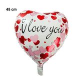 Balon Din Folie Metalizata, Figurina Inimioara, Tematica Iubire, 45 Cm, Ambalaj Individual, Pai Inclus, Umflare Cu Aer Sau Heliu - vivimall.ro