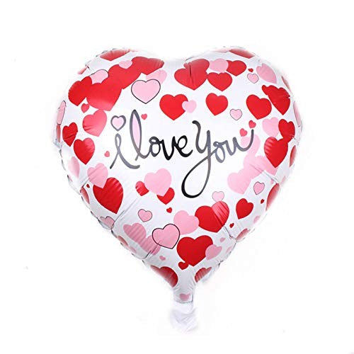 Balon Din Folie Metalizata, Figurina Inimioara, Tematica Iubire, 45 Cm, Ambalaj Individual, Pai Inclus, Umflare Cu Aer Sau Heliu - vivimall.ro