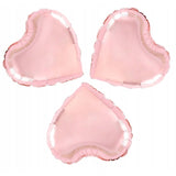 Balon din Folie Metalizata, Vivimall, Figurina Inimioara, Model Simplu, Tematica Iubire, 40 cm, Ambalaj Individual, Pai Inclus, Umflare cu Aer sau Heliu, Rose - vivimall.ro