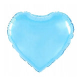 Balon din Folie Metalizata, Vivimall, Figurina Inimioara, Model Simplu, Tematica Iubire, 40 cm, Ambalaj Individual, Pai Inclus, Umflare cu Aer sau Heliu, Bleu - vivimall.ro