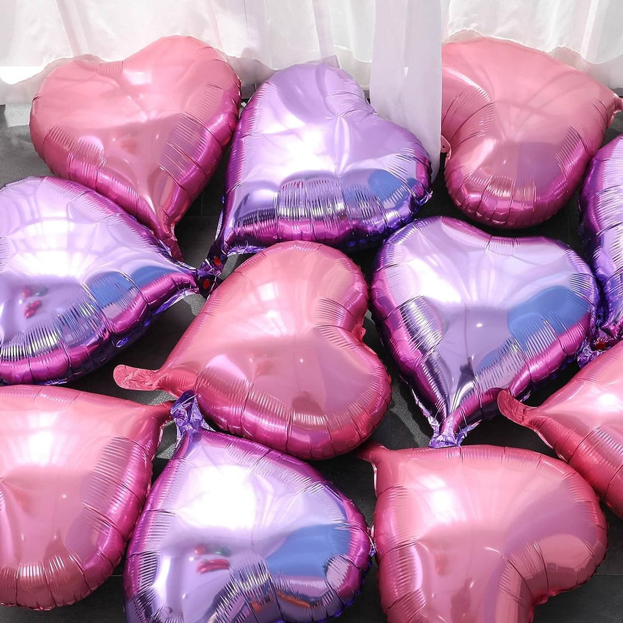 Balon Din Folie Metalizata, Figurina Inimioara, Tematica Iubire, 40 Cm, Ambalaj Individual, Pai Inclus, Umflare Cu Aer Sau Heliu - vivimall.ro