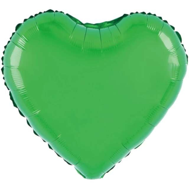 Balon din Folie Metalizata, Vivimall, Figurina Inimioara, Model Simplu, Tematica Iubire, 40 cm, Ambalaj Individual, Pai Inclus, Umflare cu Aer sau Heliu, Verde - vivimall.ro