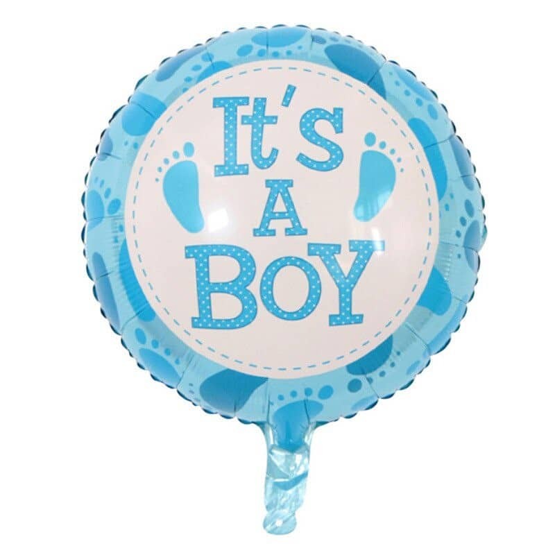 Balon Din Folie Metalizata, Figurina Rotunda, Tema Gender Reveal, 45 Cm, Ambalaj Individual, Pai Inclus, Umflare Cu Aer Sau Heliu - vivimall.ro